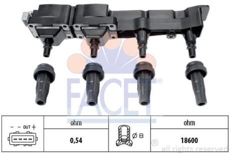 Катушка зажигания FACET 9.6307