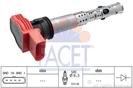 Катушка зажигания FACET 9.6327