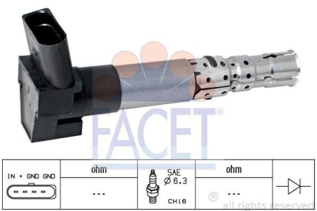 Катушка зажигания FACET 9.6337