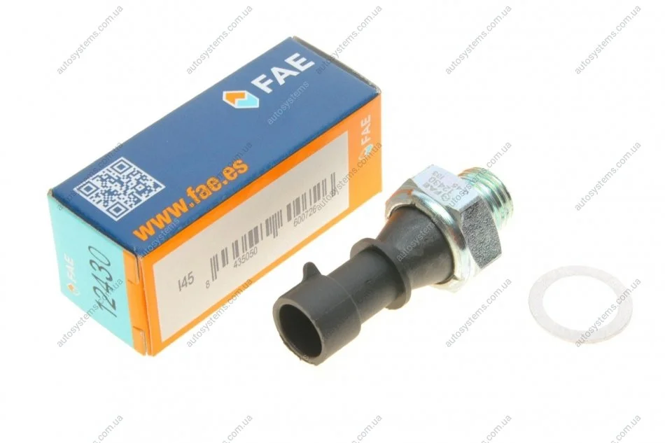 Датчик тиску оливи Citroen Jumper/Peugeot Boxer 2.8HDi 95- (M14x1.5) (чорний) FAE 12430 (фото 1)