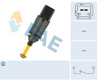 Датчик педалі гальма Citroen Berlingo/Peugeot Partner 1.1-2.0 HDI 96- (2 конт.) (чорний) FAE 24897