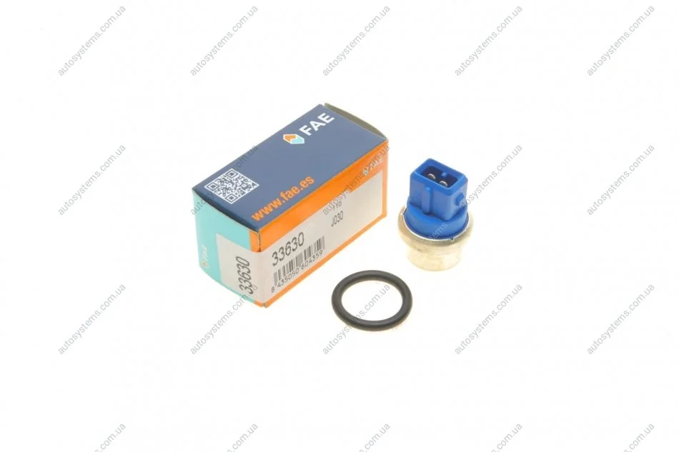 Датчик температури охолоджуючої рідини VW Caddy I/II/T4 1.4-2.5 85-04 (2 конт.) (синій) FAE 33630 (фото 1)