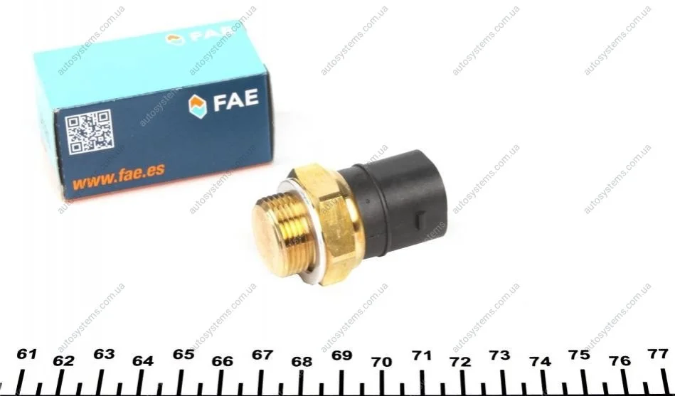 Датчик увімкнення вентилятора VW Caddy II 1.4-1.6 95-04 (3 конт.) (102-91/95-84°C) FAE 38180 (фото 1)
