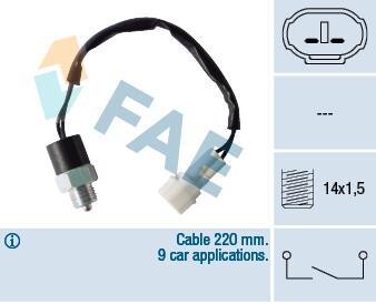 Датчик включения заднего хода FAE 40760