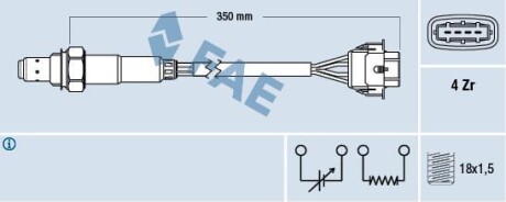 Датчик кислородный / Лямбда-зонд FAE 77155