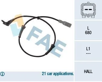 Датчик АБС FAE 78036