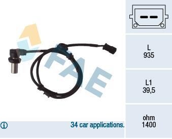 Датчик АБС FAE 78071