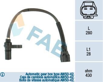 Датчик положения коленчатого вала FAE 79123