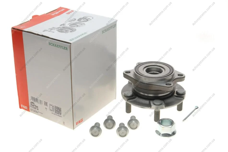 Підшипник маточини (передньої) Nissan Qashqai/X-Trail 1.2-2.5 dCi/DIG-T 13- (+ABS) FAG 713 6332 00 (фото 1)