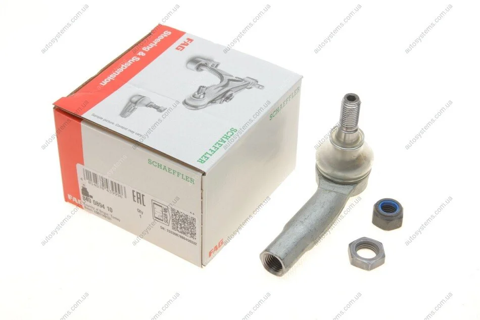 Наконечник тяги рульової (R) Seat Cordoba/Ibiza/Skoda Fabia/Roomster/VW Polo 01- (M14x1,5) FAG 840 0894 10 (фото 1)
