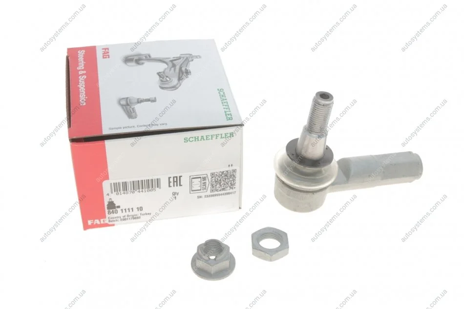 Наконечник тяги рульової MB Sprinter (906-907)/VW Crafter 06- FAG 840 1111 10 (фото 1)