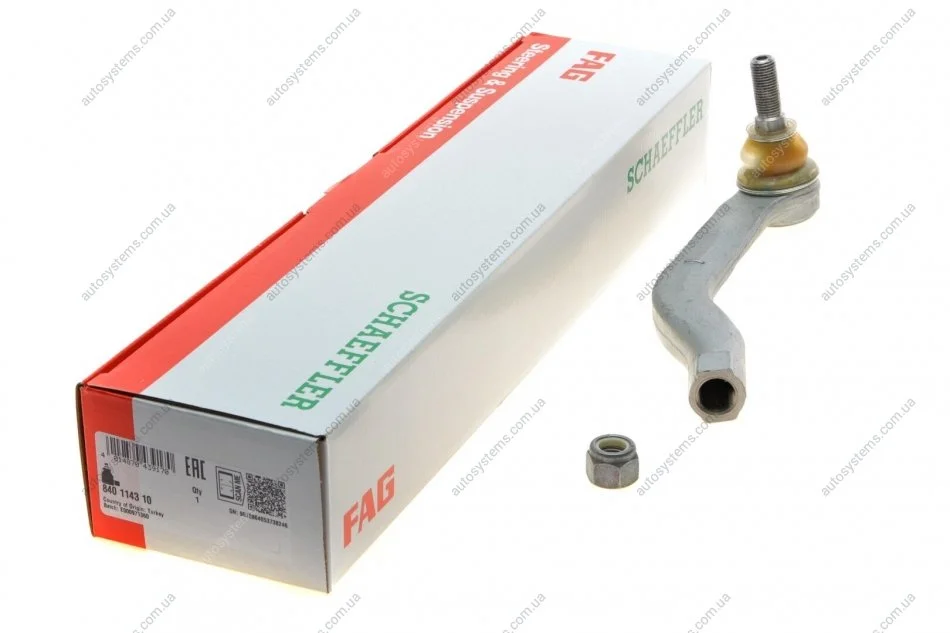 Наконечник тяги рульової (R) Renault Master/Opel Movano 10- FAG 840 1143 10 (фото 1)