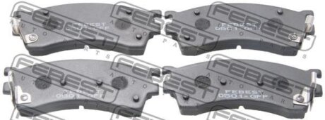 Тормозные колодки дисковые, комплект FEBEST 0501-GFF