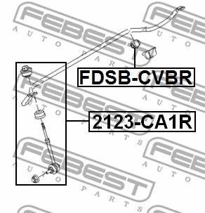 Втулка заднього стабілізатора d15 FEBEST FDSBCBVR (фото 1)