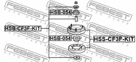 Втулка переднього амортизатора (комплект) FEBEST HSB-CF3F-KIT