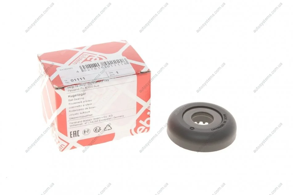 Підшипник амортизатора (переднього) опорний Smart/VW Caddy II FEBI BILSTEIN 01111 (фото 1)