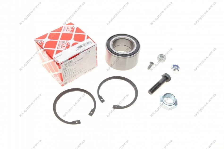 Підшипник маточини (передньої) VW Passat/Audi 80/90 74-88 (39x68x37) (к-кт) FEBI BILSTEIN 03620 (фото 1)