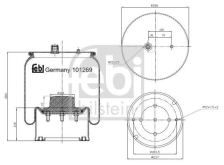 Пневморессора FEBI BILSTEIN 101269