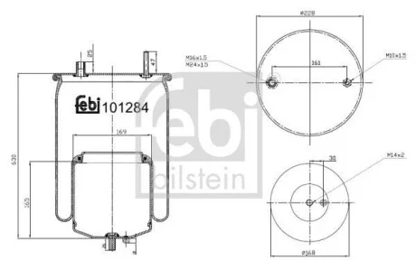 Пневморессора FEBI BILSTEIN 101284