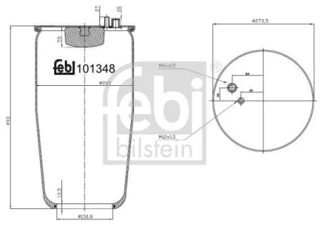 Пневморессора FEBI BILSTEIN 101348