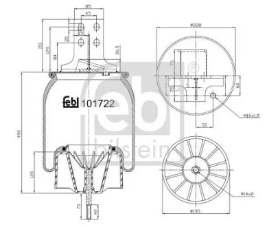 Пневморессора FEBI BILSTEIN 101722