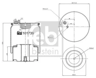Пневморессора FEBI BILSTEIN 101739