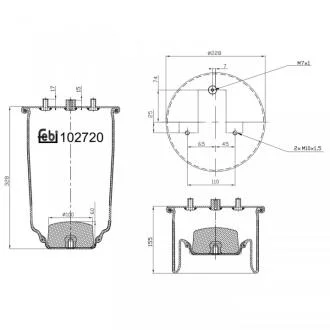 Пневморессора FEBI BILSTEIN 102720