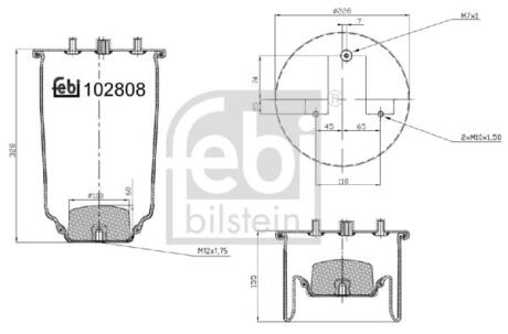 Пневморессора FEBI BILSTEIN 102808