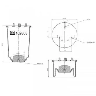 Пневморессора FEBI BILSTEIN 102808