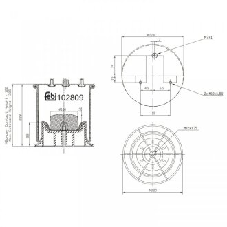 Пневморессора FEBI BILSTEIN 102809