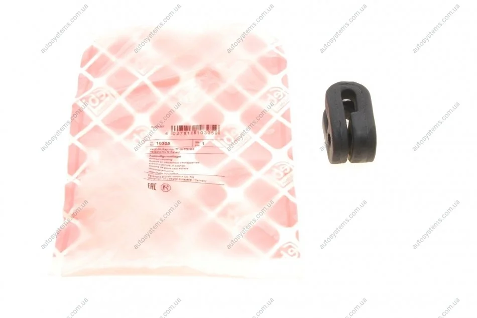 Кронштейн кріплення глушника Renault Kangoo 97- FEBI BILSTEIN 10305 (фото 1)
