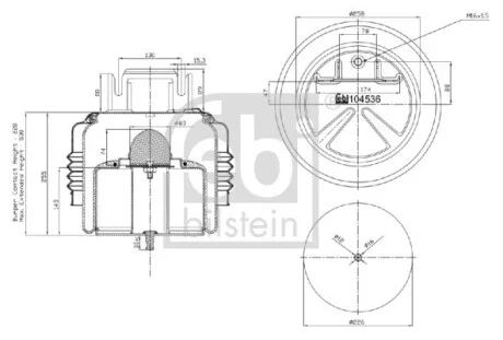 Пневморессора FEBI BILSTEIN 104536