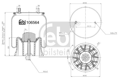Кожух пневматической рессоры FEBI BILSTEIN 106564