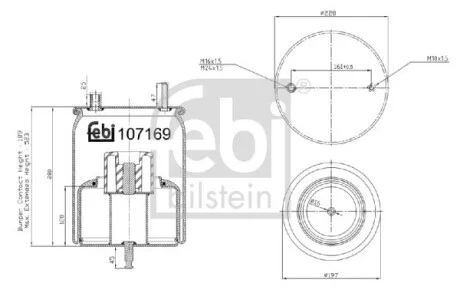 Кожух пневматической рессоры FEBI BILSTEIN 107169