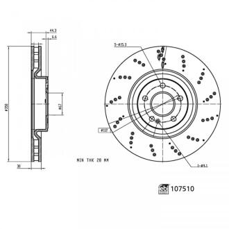 Тормозной диск FEBI BILSTEIN 107510