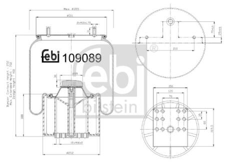 Кожух пневматической рессоры FEBI BILSTEIN 109089