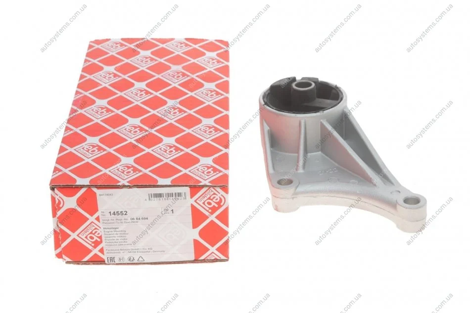 Подушка двигуна (передня) Opel Astra G 1.4-1.8 16V 98-05 FEBI BILSTEIN 14552 (фото 1)