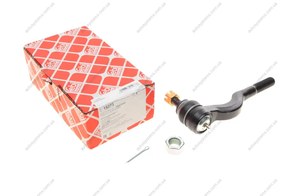Наконечник тяги рульової Mitsubishi Pajero II/Montero/Shogun 91-00 (L=173,5 мм) FEBI BILSTEIN 15273 (фото 1)