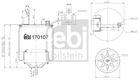 Кожух пневматической рессоры FEBI BILSTEIN 170107