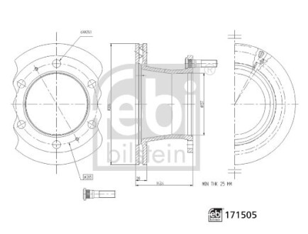 Тормозной диск FEBI BILSTEIN 171505