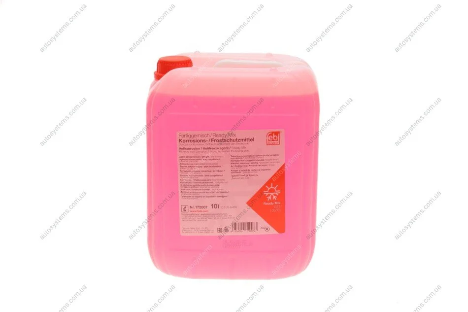 Антифриз готов к использованию G12, -35°C, 10л. красный FEBI BILSTEIN 172007 (фото 1)