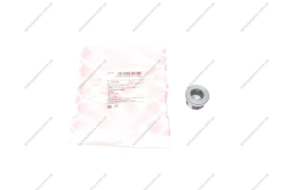 Болт зливу оливи (АКПП) VW Caddy/Golf/Passat/Touran/Seat Leon/Toledo 1.0-2.0TSI/TFSI 05- (M24x1.5x) FEBI BILSTEIN 174170 (фото 1)