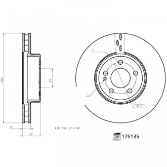 Диск тормозной FEBI BILSTEIN 175135