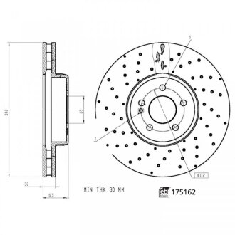 Диск тормозной FEBI BILSTEIN 175162