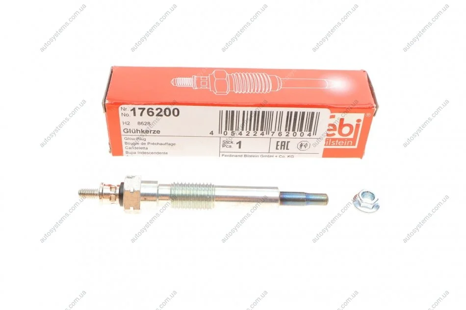 Свічка розжарювання Opel Combo 1.7D 94-01 (11V) FEBI BILSTEIN 176200 (фото 1)