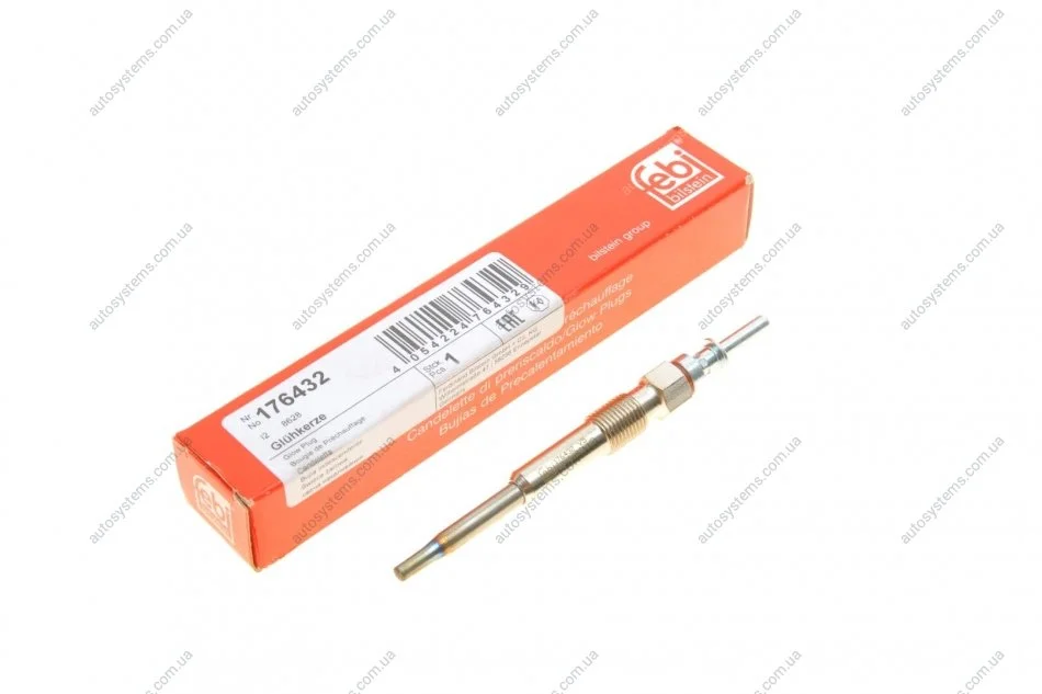 Свічка розжарювання BMW 3 (E46/E90)/5 (E60)/X5 (E70) 2.0/2.5/3.0D 01- (5V) FEBI BILSTEIN 176432 (фото 1)
