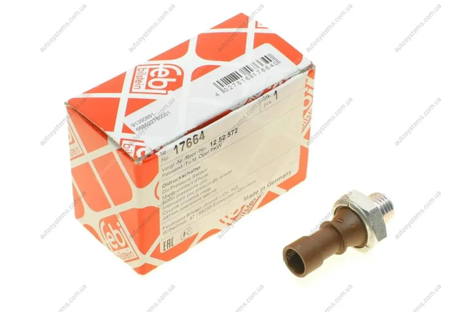 Датчик тиску оливи Opel Astra G/Omega B/Vectra B/Zafira A 2.0/2.2DTI 95-09 (M14x1.5) FEBI BILSTEIN 17664 (фото 1)
