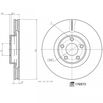 Диск тормозной FEBI BILSTEIN 176973