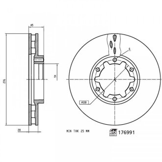 Диск тормозной FEBI BILSTEIN 176991