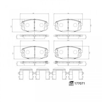 Тормозные колодки дисковые, комплект FEBI BILSTEIN 177071